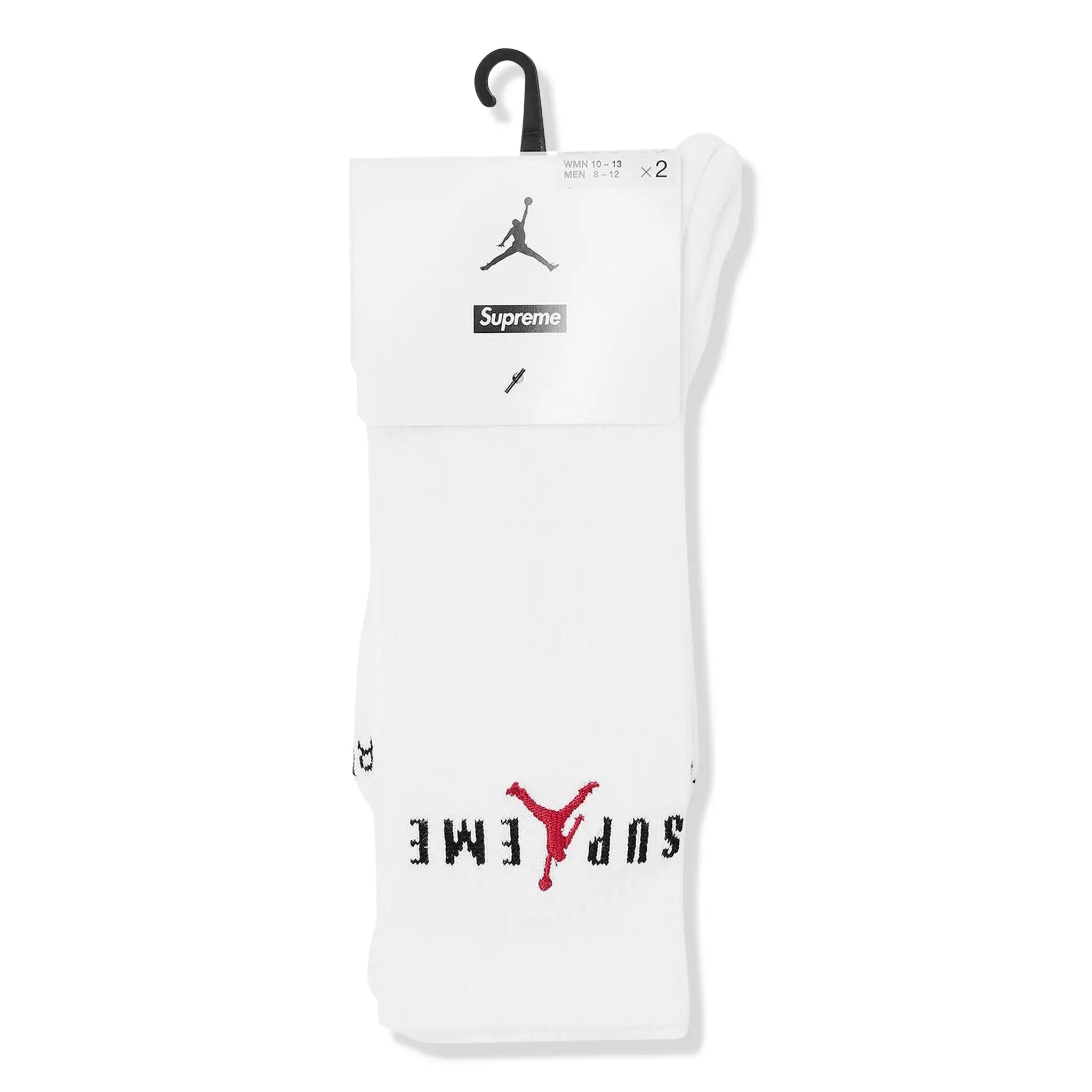 Supreme x Jordan White Crew Socks (2 Pack)