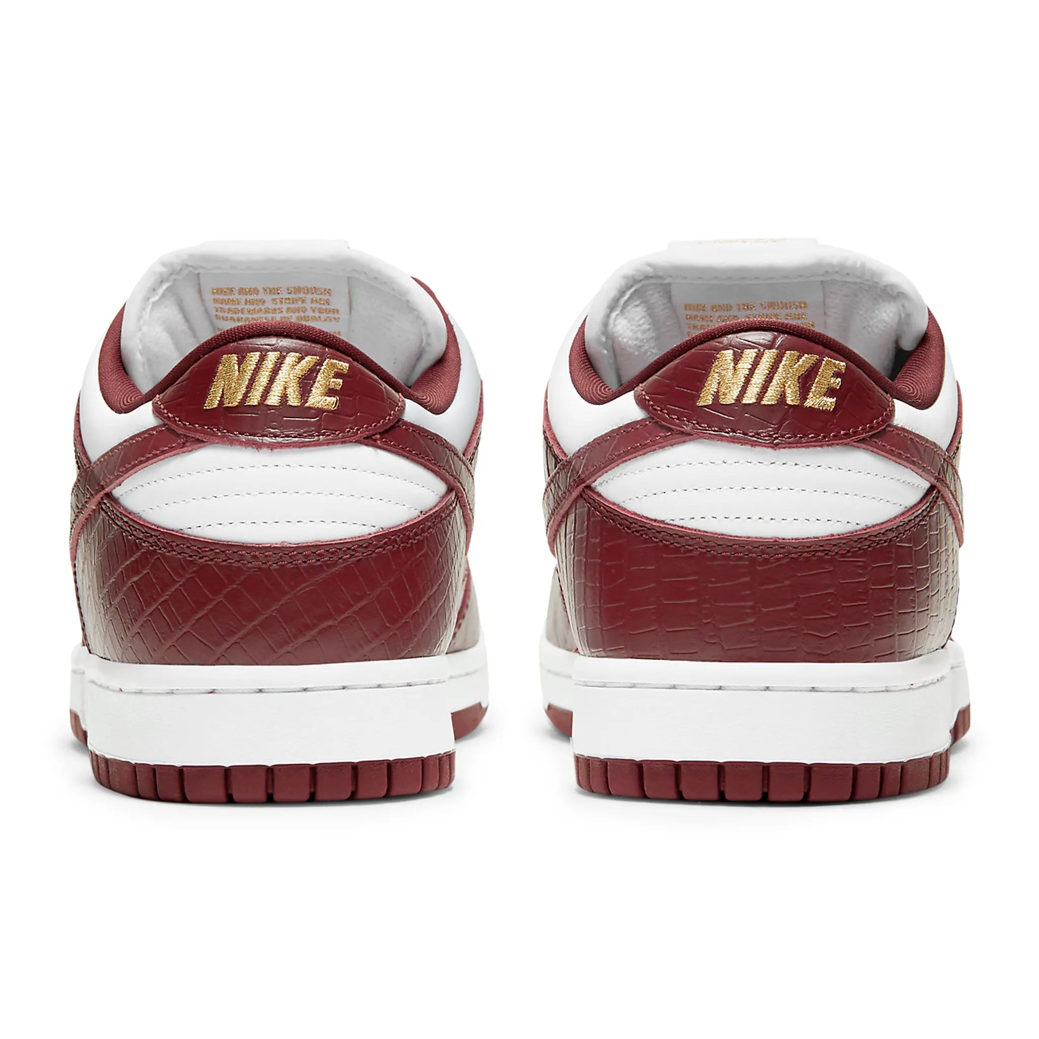 Back view of Supreme x Nike SB Dunk Low Barkroot Brown (2021) DH3228-103