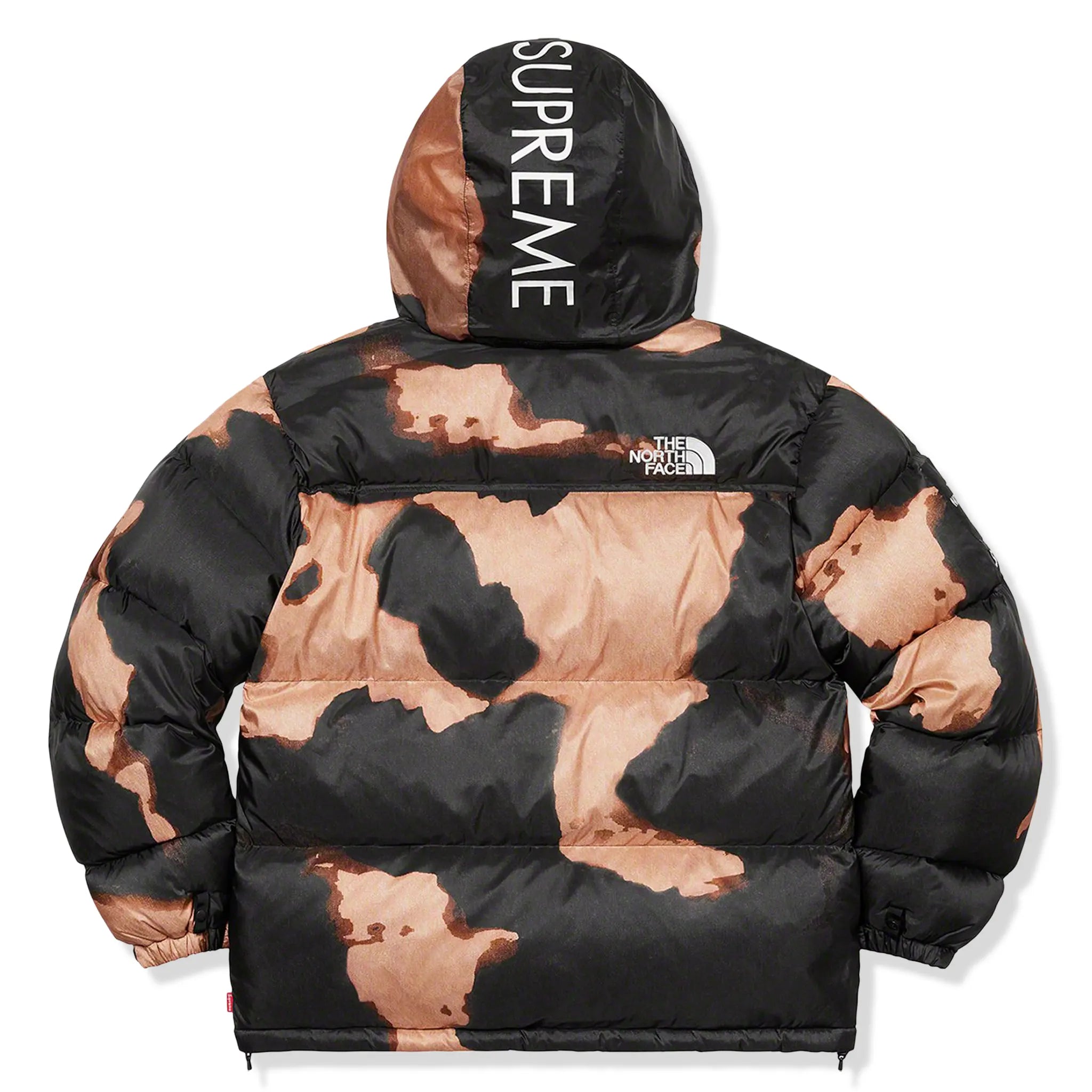 Back view of Supreme x The North Face Nupste Bleached Denim Jacket SU11270