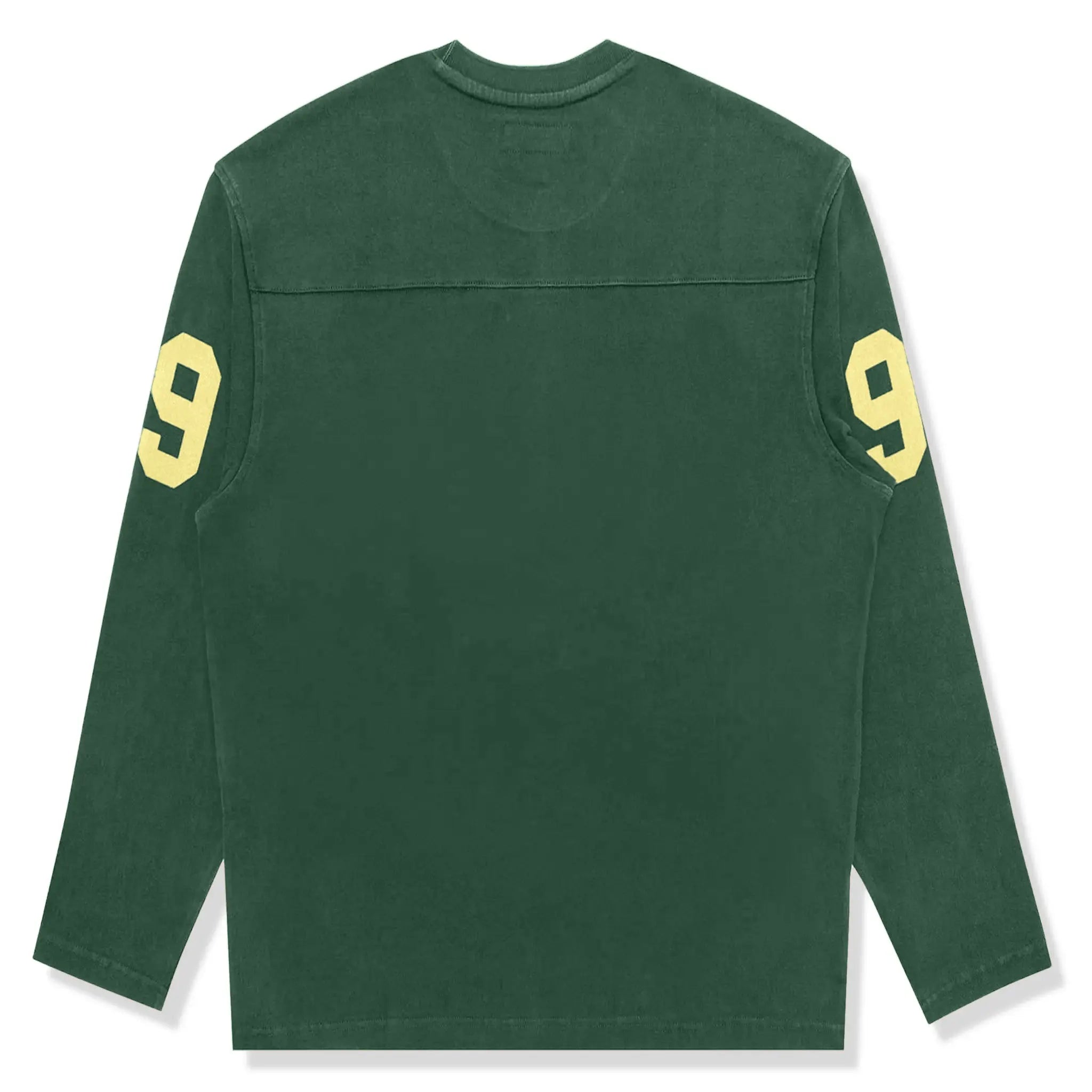 Back view of Supreme 99 L/S Green Football T Shirt