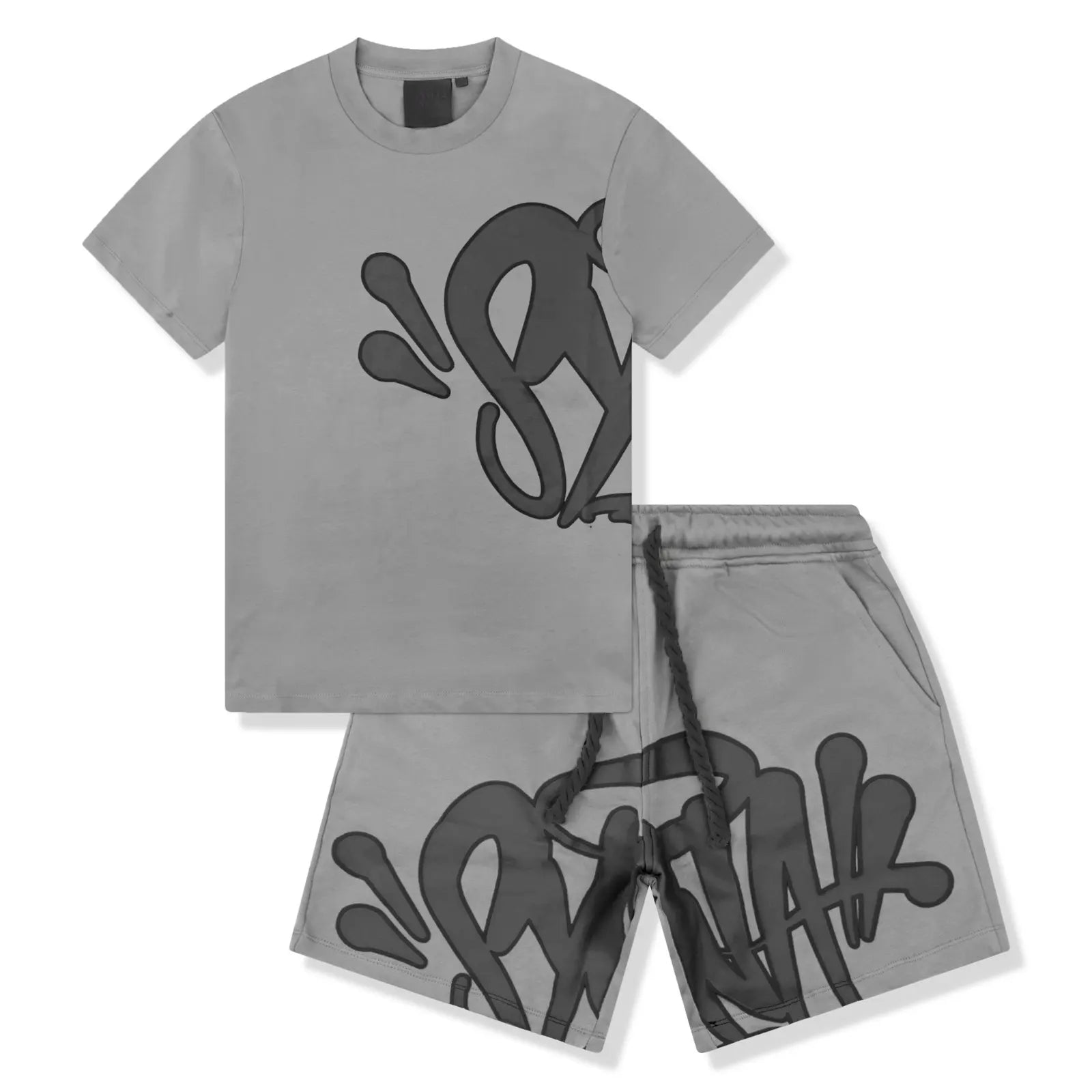 Syna World Logo Grey T-Shirt & Shorts & SYNA-SHT-GREYGREY