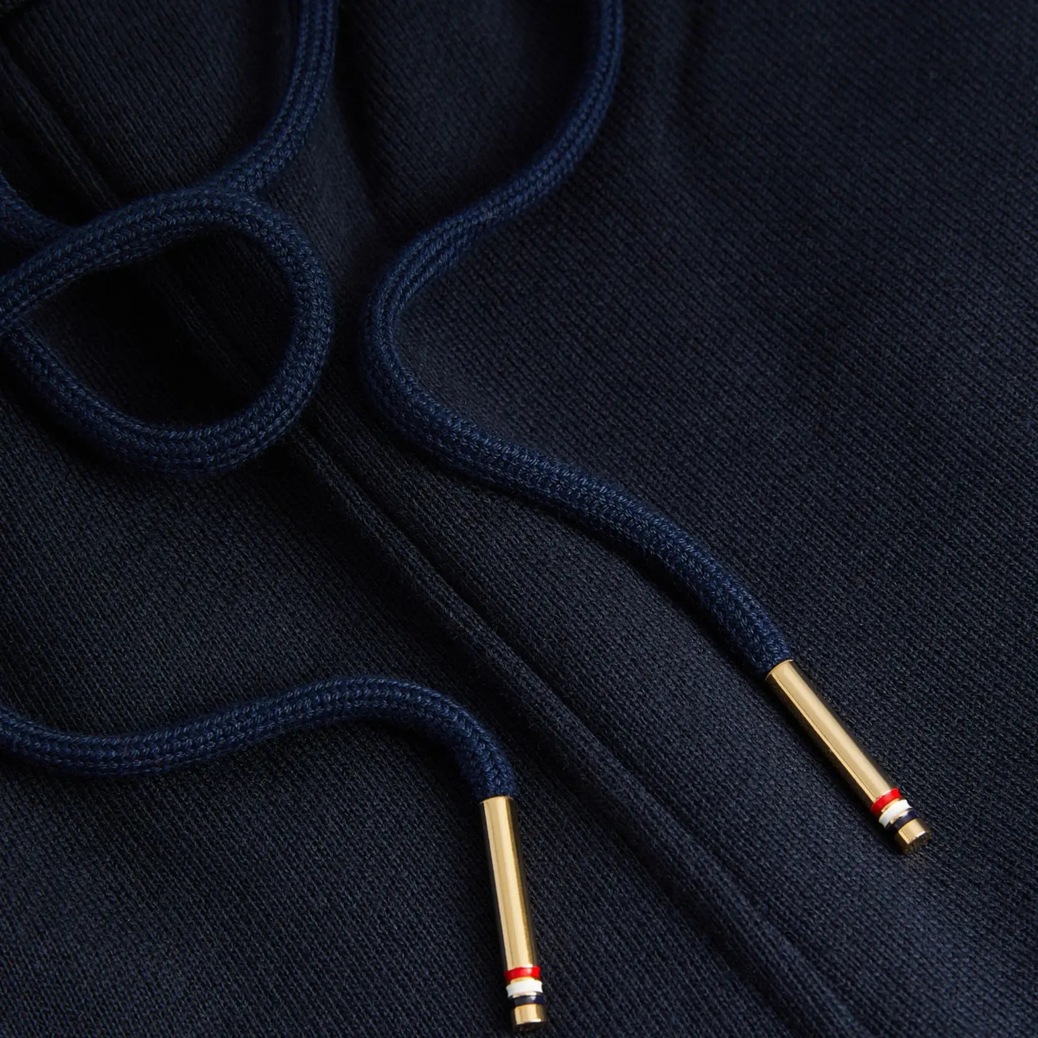 Detail view of Thom Browne Classic Loopback 4-Bar Blue Sweatpants MJQ008A-06910-415