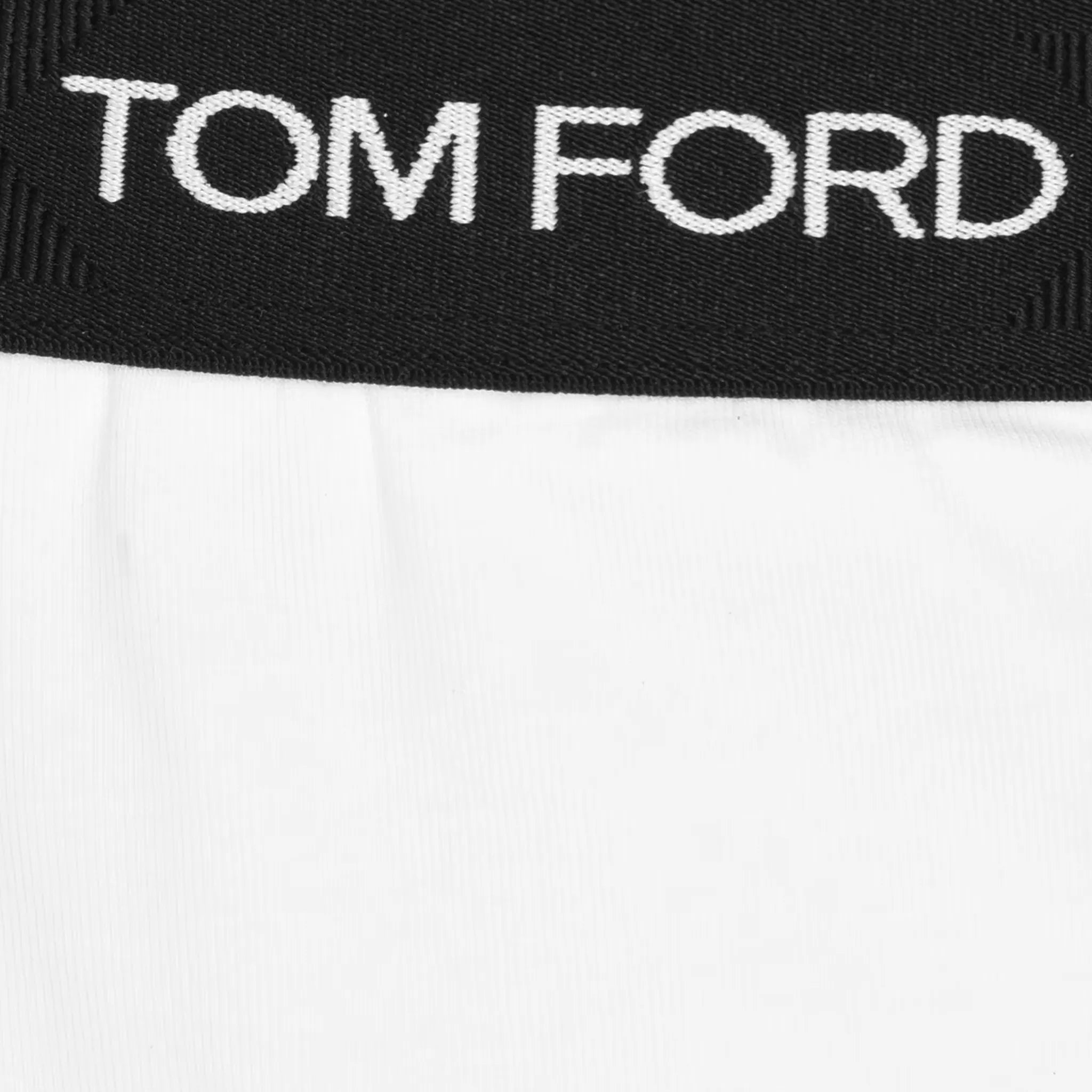 Detail view of Tom Ford 2 Pack Cotton White Boxer Briefs