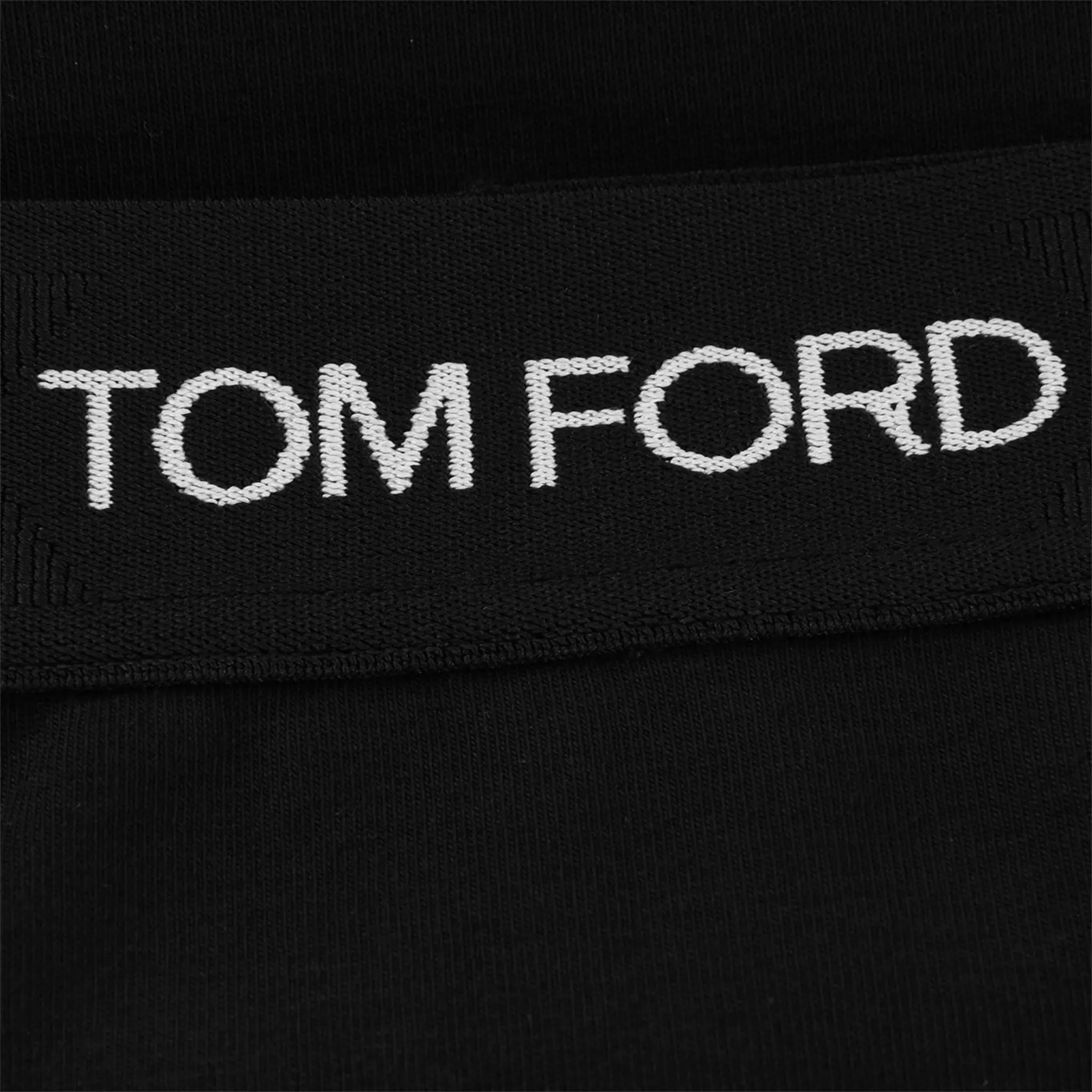 Detail view of Tom Ford Logo Black Boxer Briefs