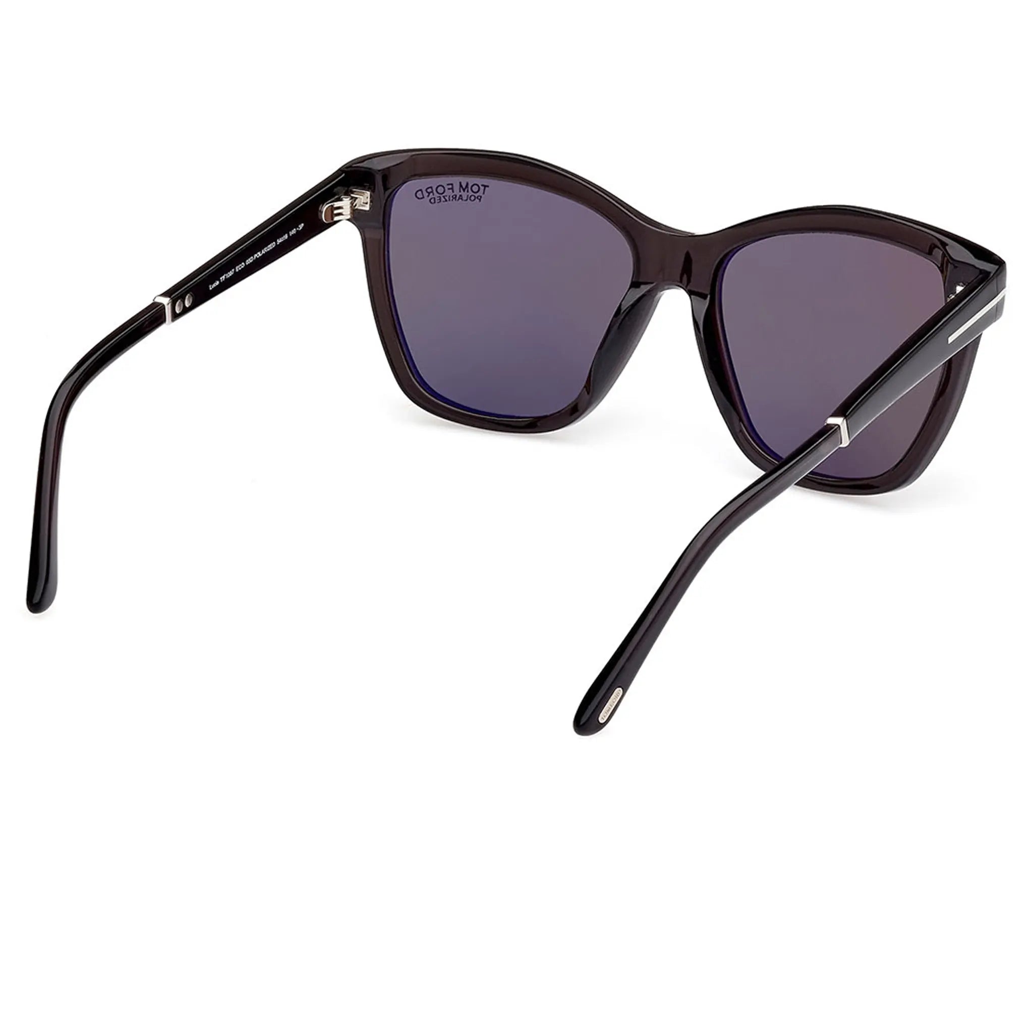 Back view of Tom Ford Lucia FT1087 05D Black Polarised Sunglasses