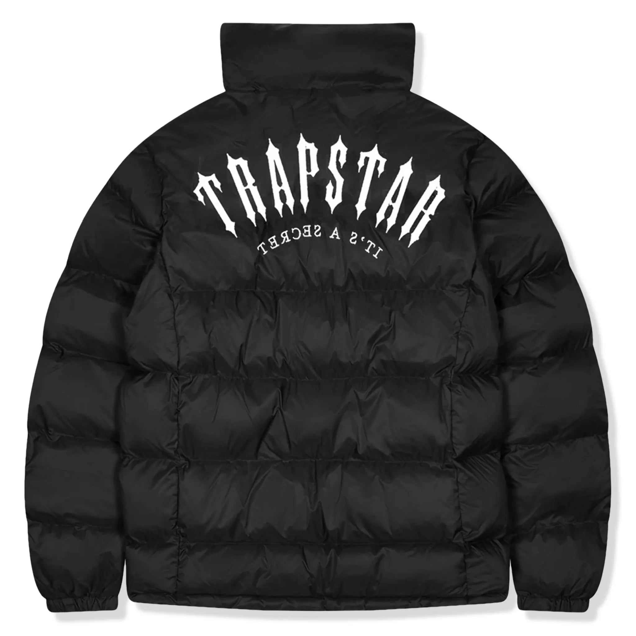 Back view of Trapstar Irongate Arch Black Puffer Jacket