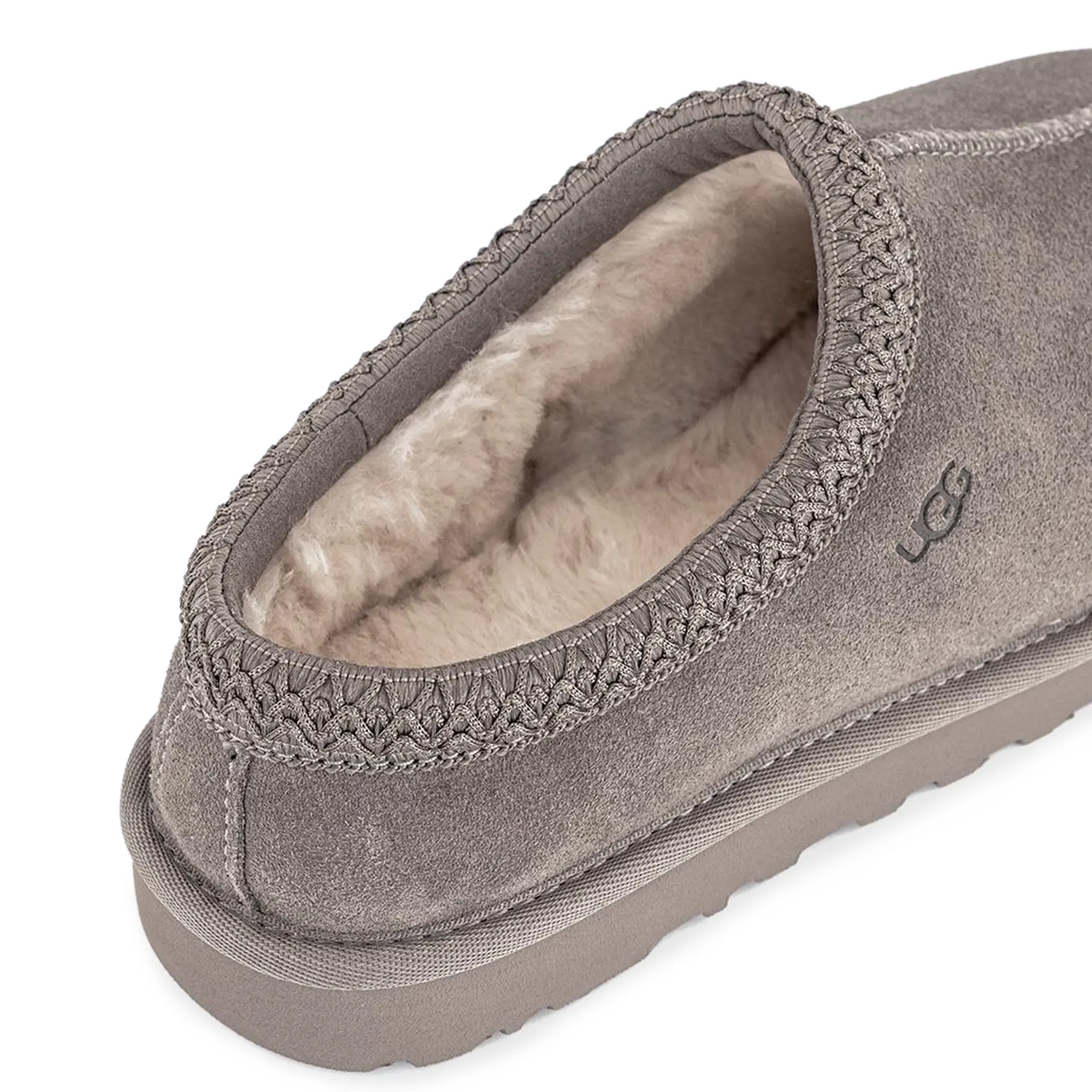 Top detail view of UGG Tasman Smoke Plume Slippers (W) 5955-SKP