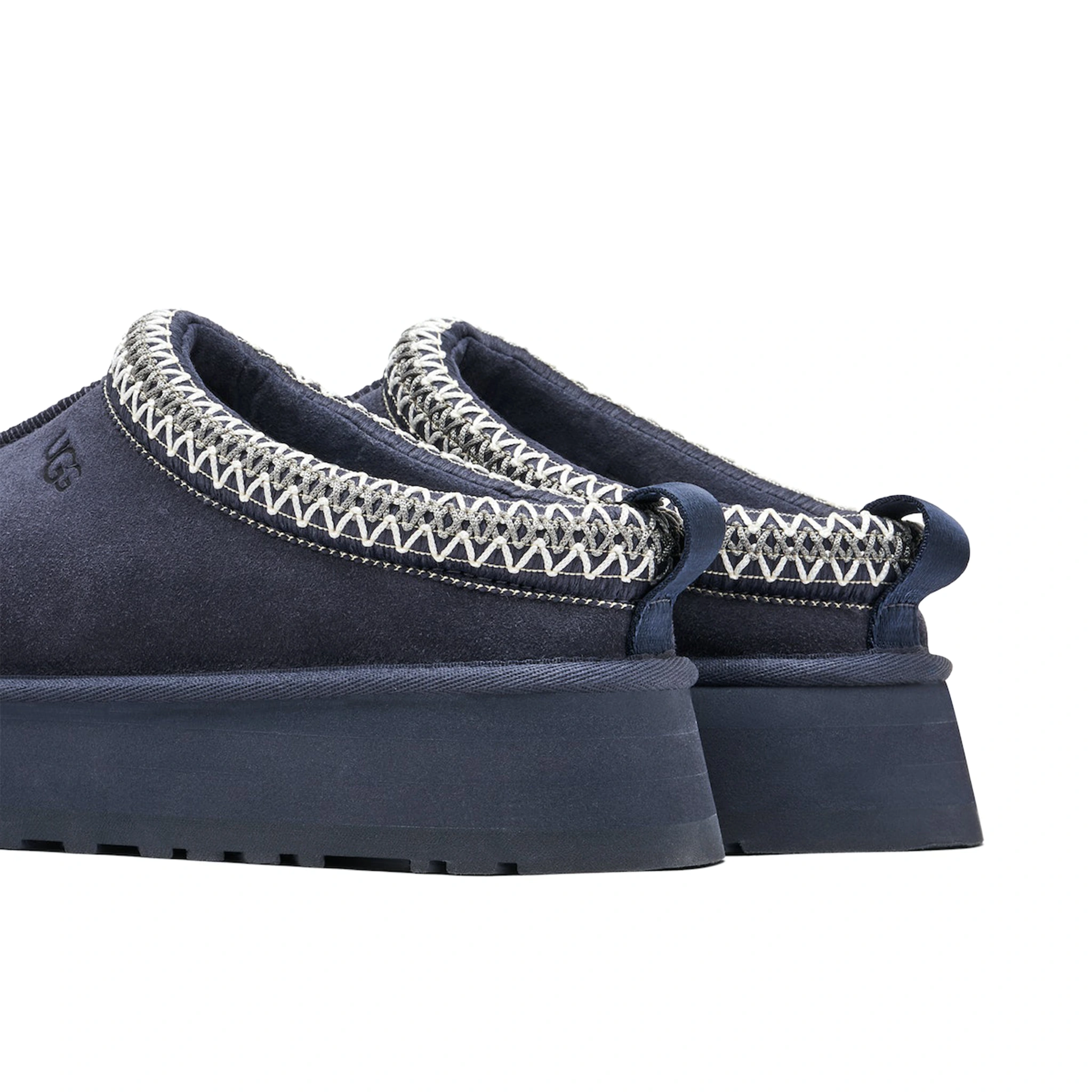 Heel view of UGG Tazz Eve Blue Slippers (W) 1122553-EVB