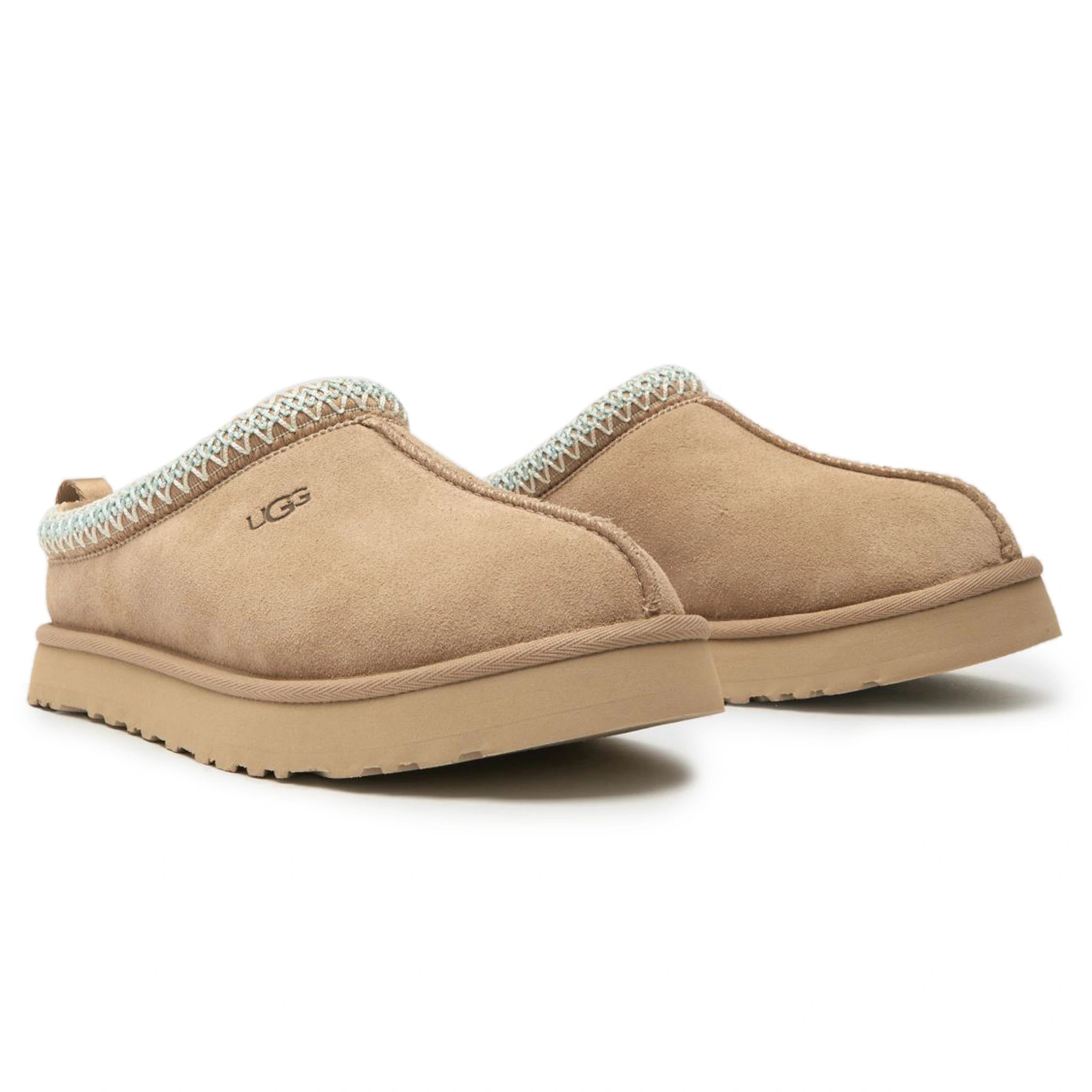 Front side view of UGG Tazz Sand Kids Slippers 1143776K-SAN