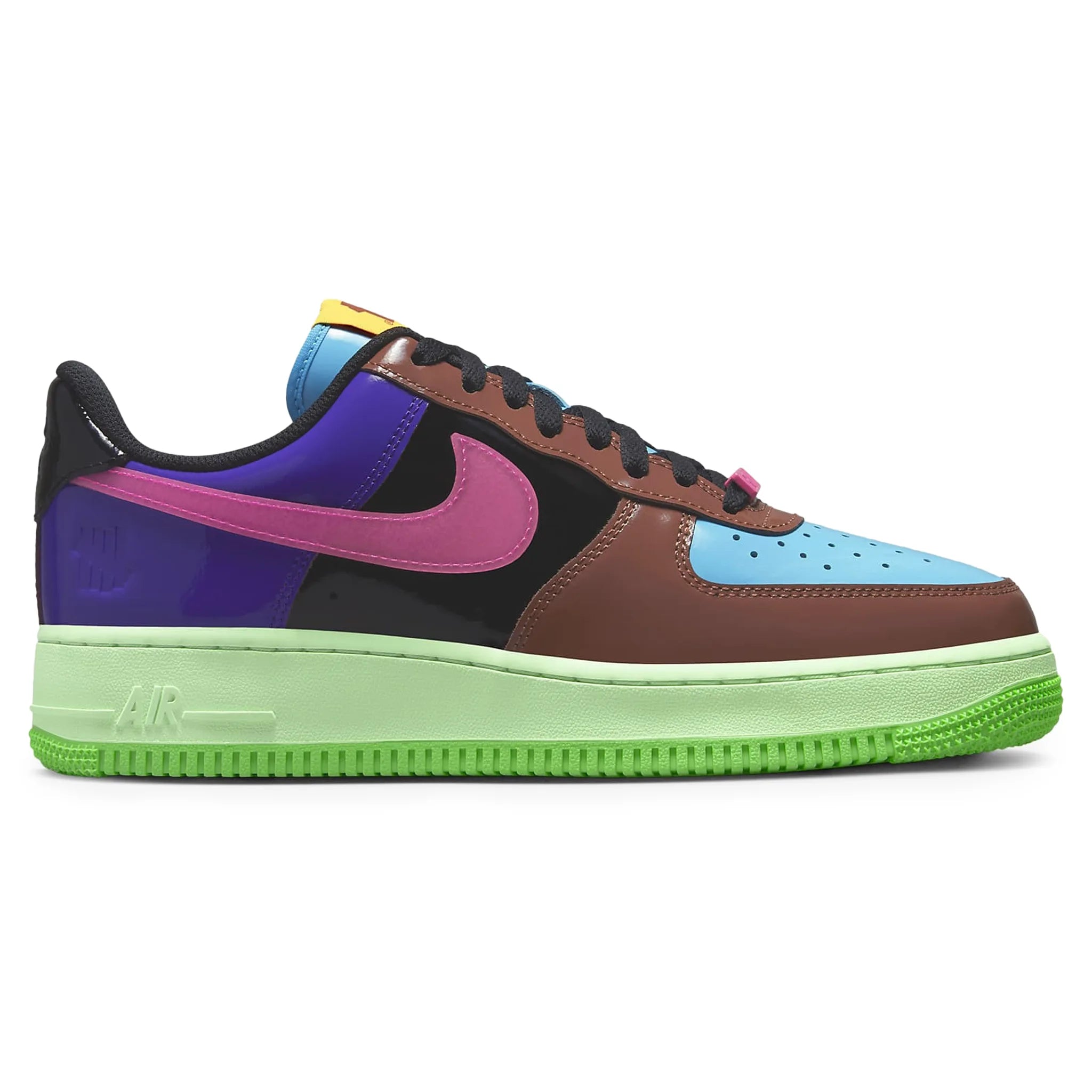 Side view of Undefeated x Nike Air Force 1 Low Pink Prime DV5255-200