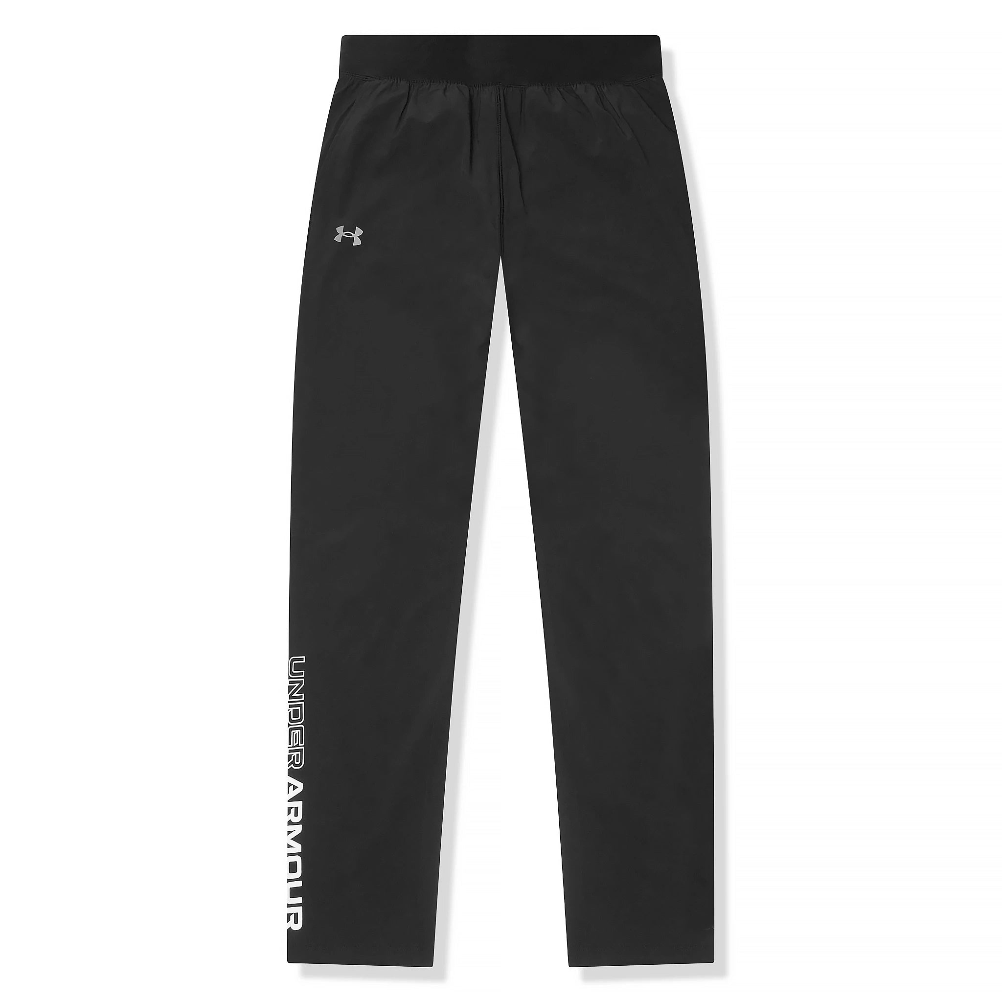 Front view of Under Armour UA Storm Run Black Pants