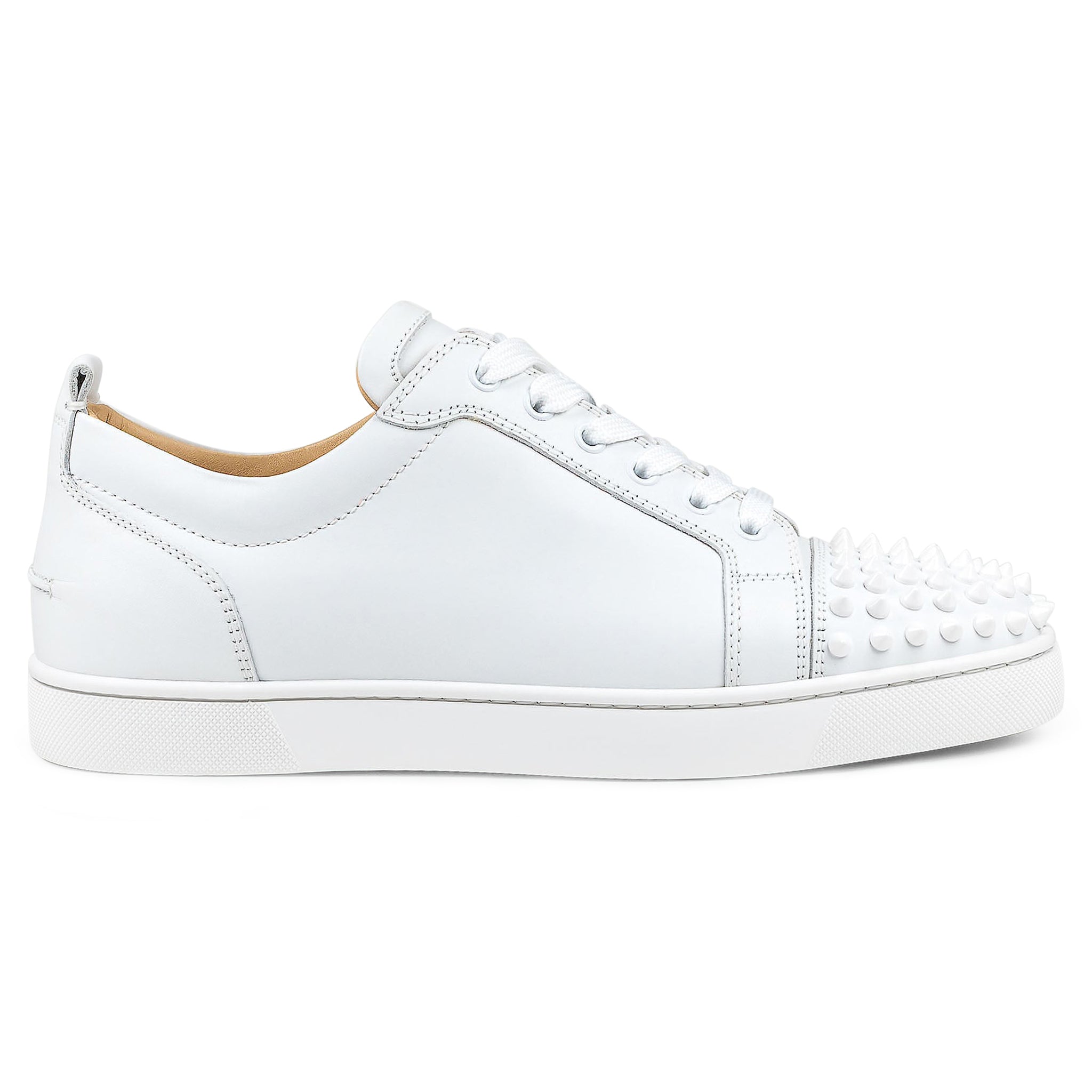 CHRISTIAN LOUBOUTIN: Louis Junior sneakers in studded leather - White