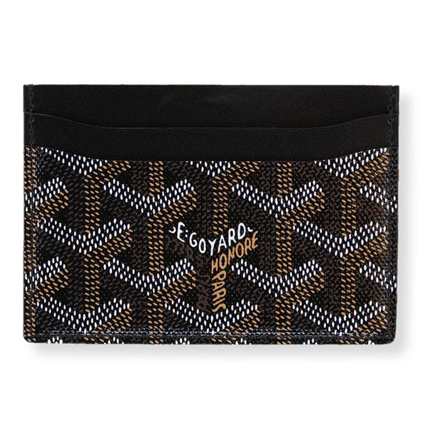 2023 Goyard Saint-Sulpice Card Holder, Black (with tags, from Paris store)