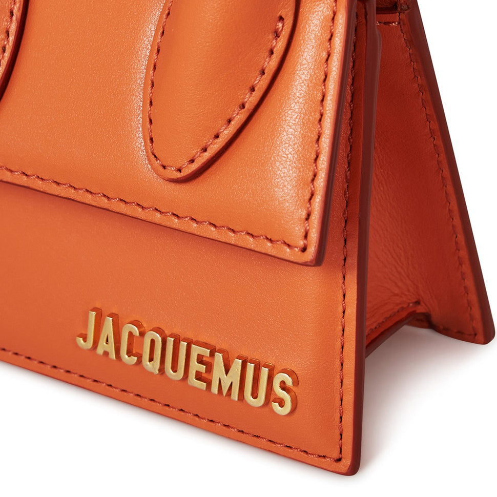 Jacquemus Women Le Chiquito Mini Tote Bag In Orange Suede Leather