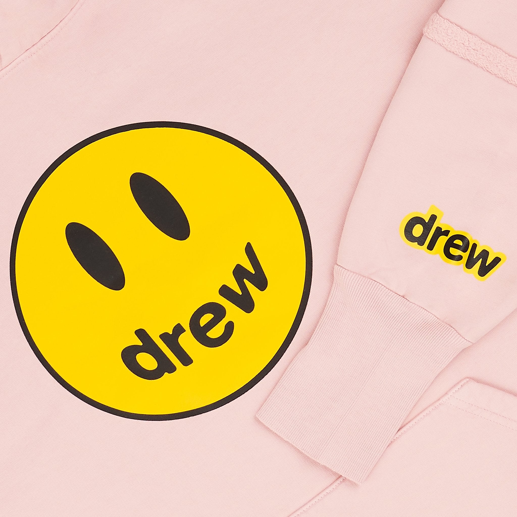 Logo view of Drew House Mascot Deconstructed Hoodie Dusty Pink