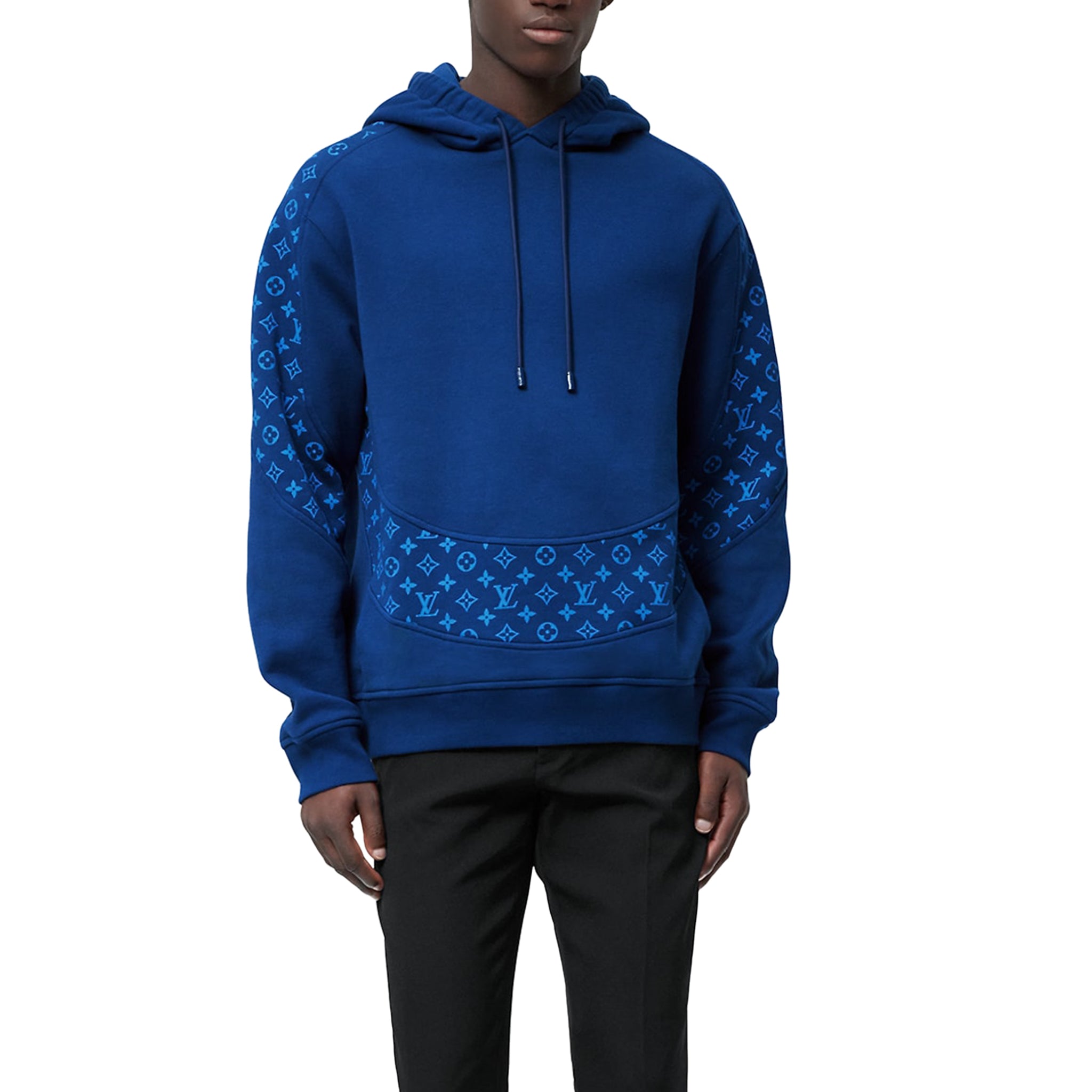 Louis Vuitton Monogram Mens Hoodies 2023 Ss, Blue, M