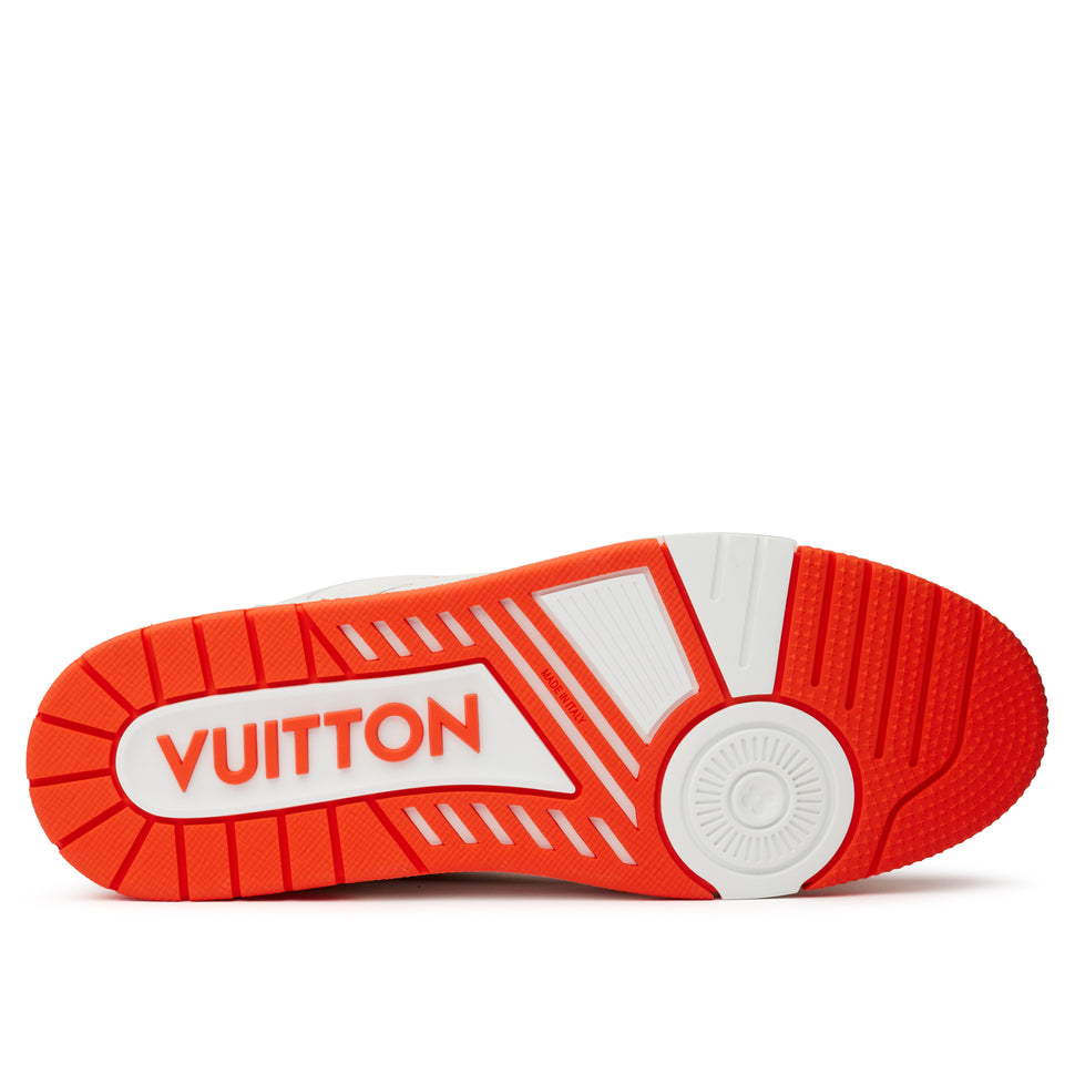 Louis Vuitton Trainer Monogram Denim Orange - Mens, Size 5.5