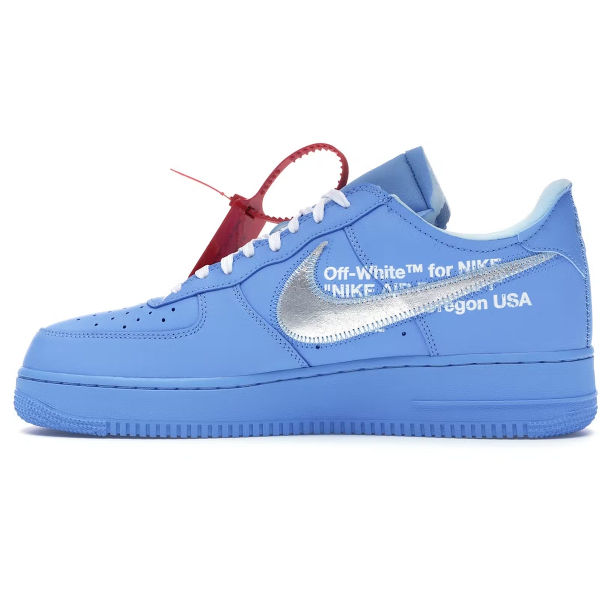 Virgil Abloh Previews The OFF-WHITE x Nike Air Force 1 Low University Blue  •
