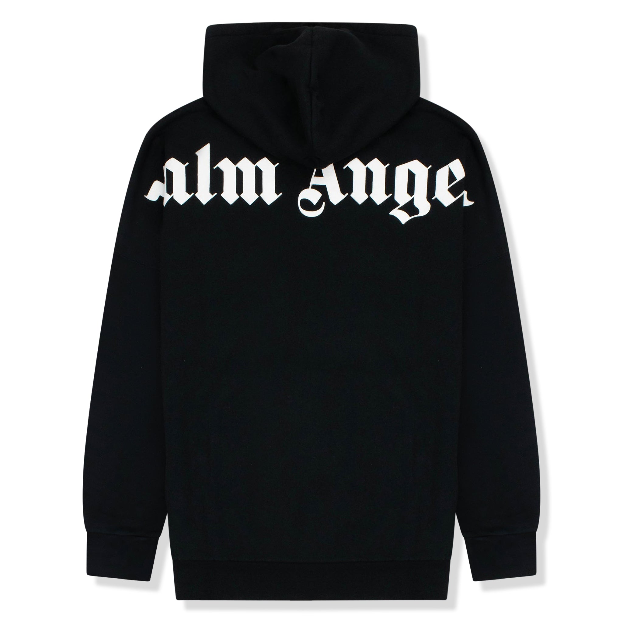 Palm Angels logo-print hoodie - PURPLE OFF WHITE