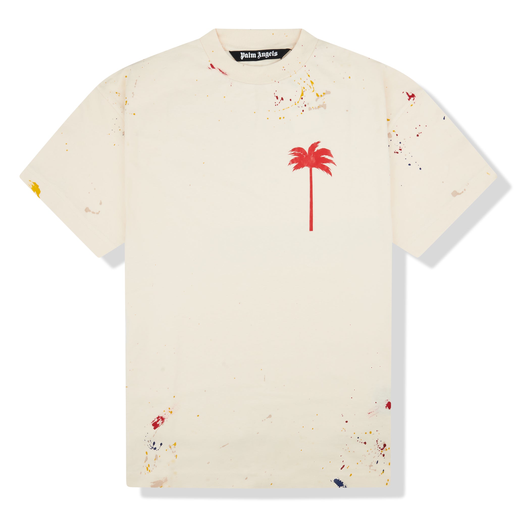 Image of Palm Angels Palm Tree Off White Sprayed T Shirt