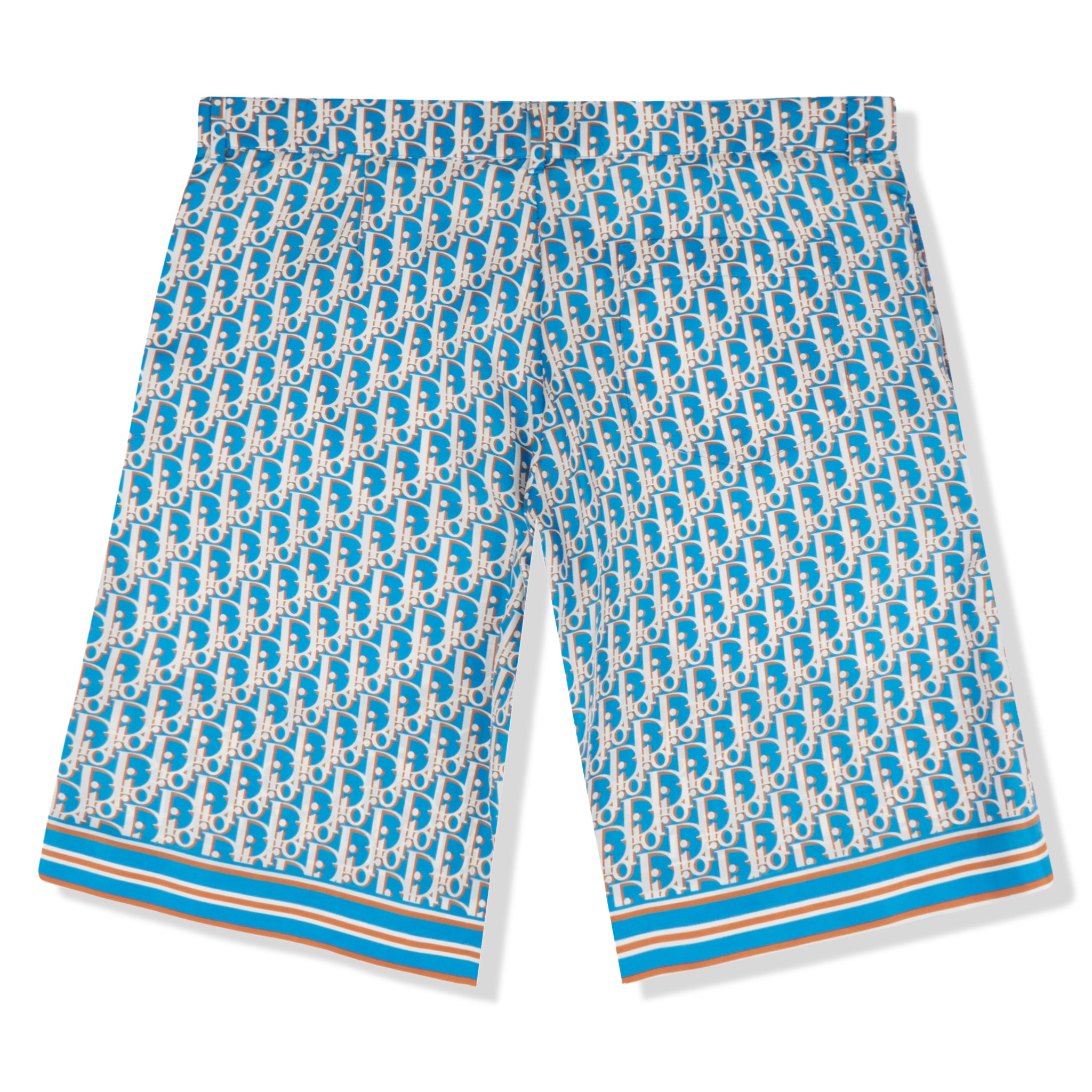 Dior Oblique Swim Shorts Navy Blue Technical Fabric