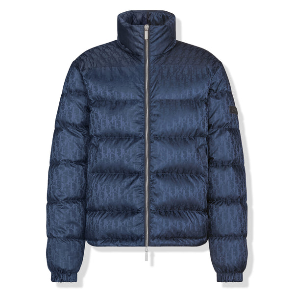 Dior Kids - Kid's Hooded Down Jacket Deep Blue Dior Oblique Technical Jacquard - Size 8 Years - Boy Clothing