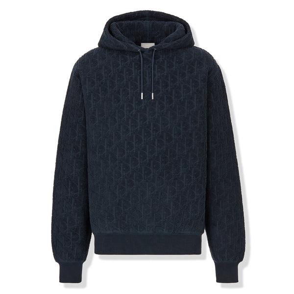 Dior Oblique Towelling Terry Navy Hoodie 113J631A0684 C540
