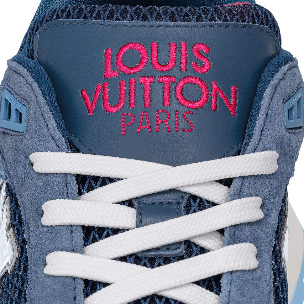 Louis Vuitton Blue/White Suede and Mesh Runaway Sneakers Size 37 Louis  Vuitton
