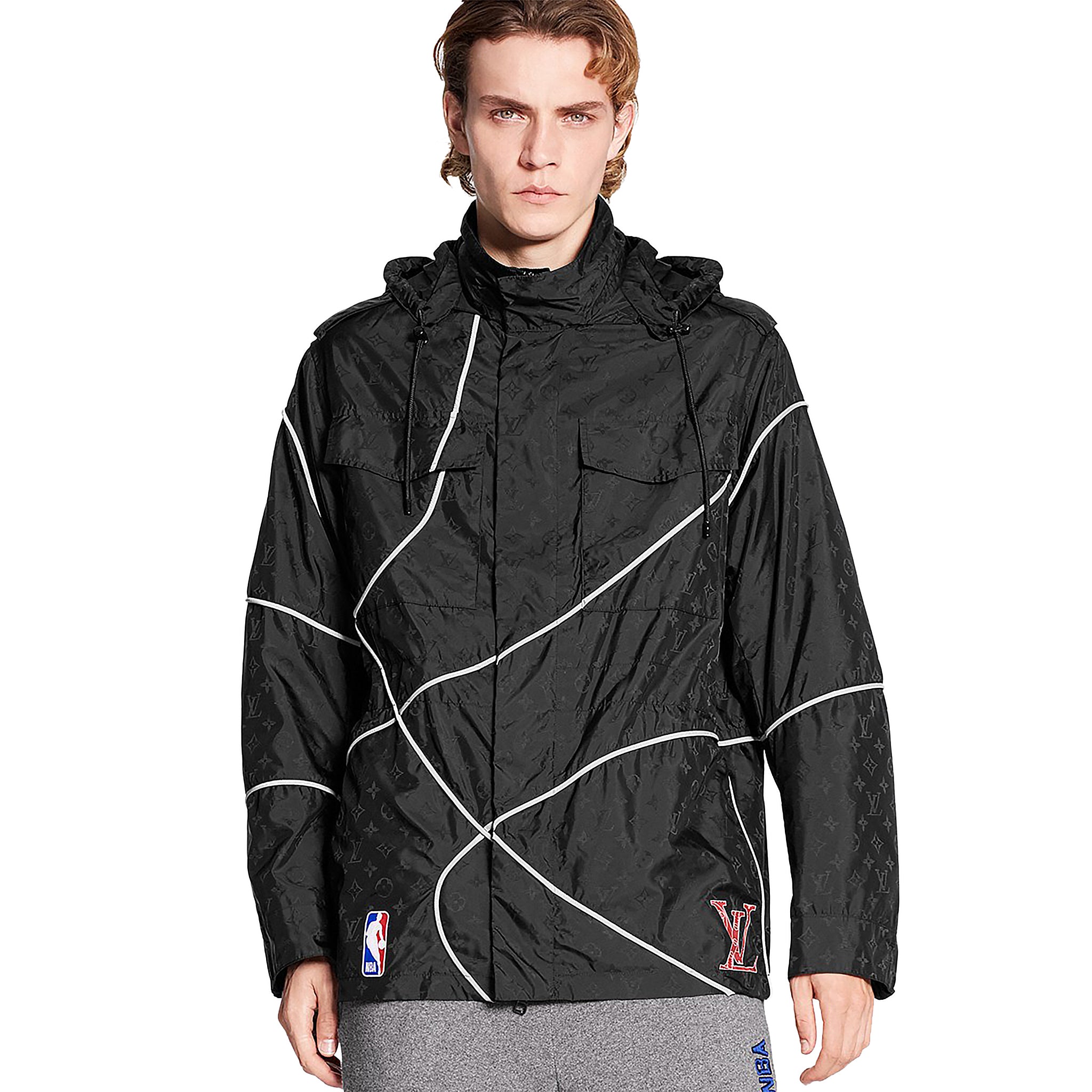 Image of Louis Vuitton x NBA Monogram Black Windbreaker