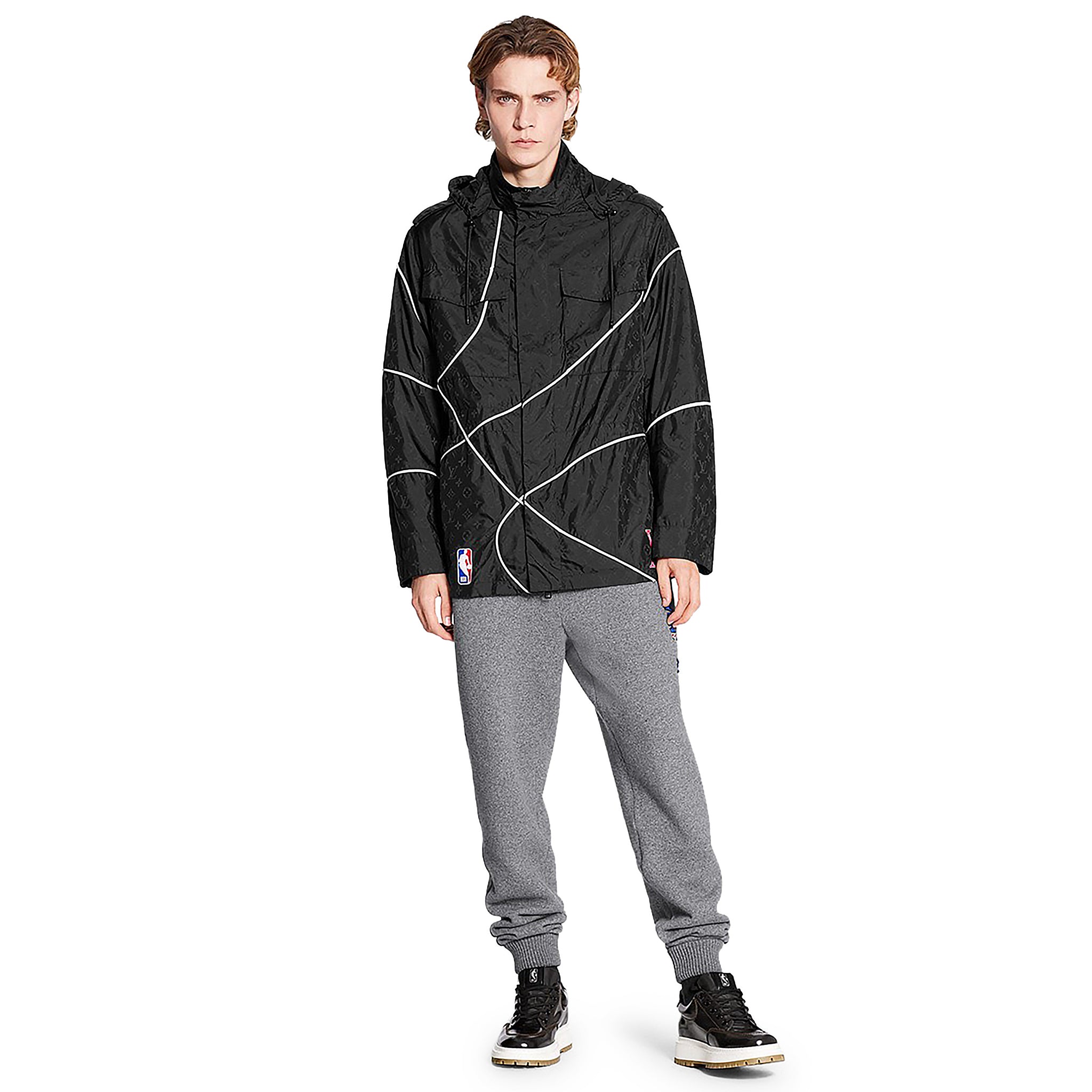 Image of Louis Vuitton x NBA Monogram Black Windbreaker